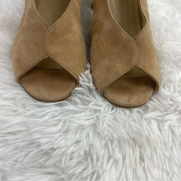 Paul Green Riviera Peep Toe Suede Slingback Heeled Sandal 5 - Picture 3 of 10